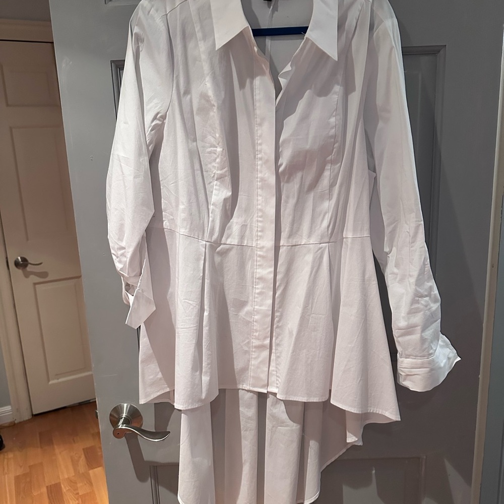 Lane Bryant White High Low Dress